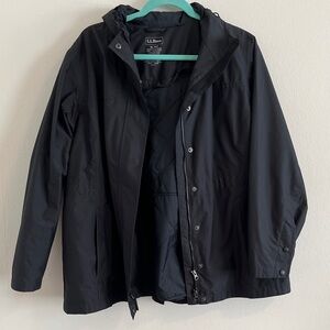 L.L. Bean Women's Black Rain Jacket
